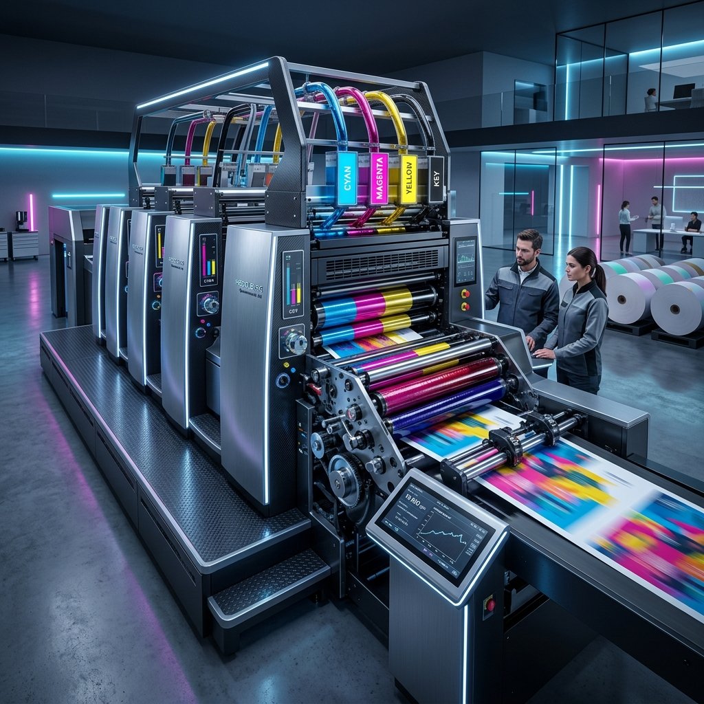 Modern Printing Press Process